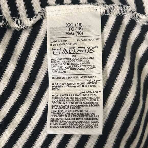 2 for$15 Old Navy Girl’s Jersey-Knit Black & White Striped Dress Size 18 (XXL) - Picture 5 of 9